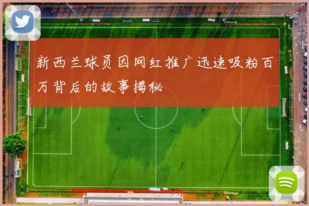 新西兰球员因网红推广迅速吸粉百万背后的故事揭秘